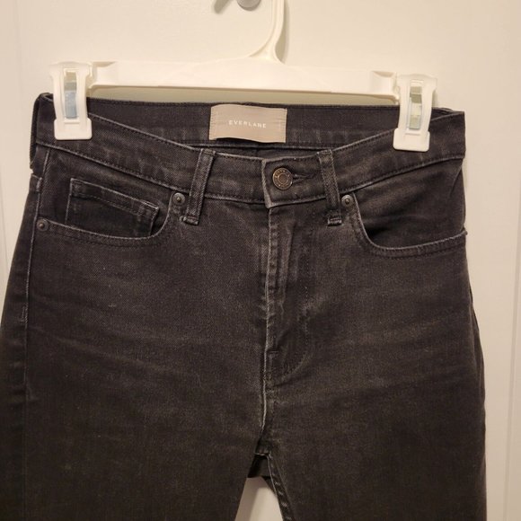 Everlane Black High Rise Skinny Ankle Jeans Size 25 - Picture 3 of 9